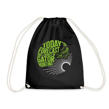 Chemise d’animal, la prévision d’aujourd’hui 100% de chance - Sac de sport léger - noir - Devant