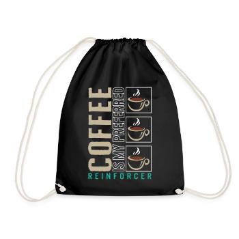 Behavioral Analyst Shirt, Kaffee ist mein Favorit - Turnbeutel - Schwarz - Vorne