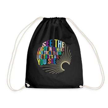 Chemise Positivity, voir les lumières dans les autres - Sac de sport léger - noir - Devant