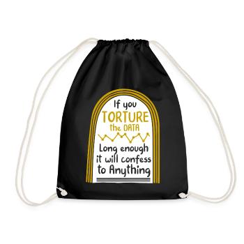 Chemise d’analyste de données, si vous torturez le tee de données, - Sac de sport léger - noir - Devant