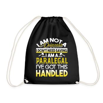 Paralegal Paralegal Got This Handled - Drawstring Bag - black - Front