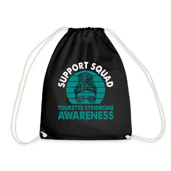 Support Squad Tourette Syndrome Awareness Month - Drawstring Bag - black - Front