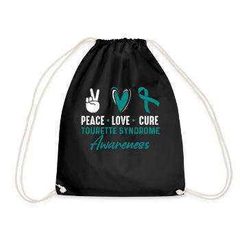 Peace Love Cure - Drawstring Bag - black - Front