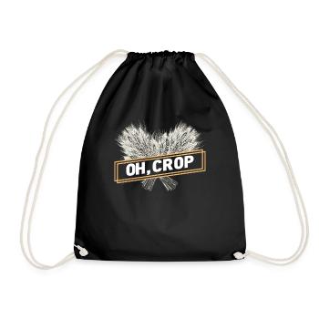 Farmer Farmer Grain Farmer Farm Country Egg - Drawstring Bag - black - Front