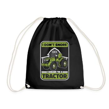 Je ne ronfle pas Je rêve que je suis un agriculteur biologique tracteur - Sac de sport léger - noir - Devant