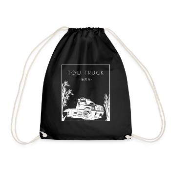 Tow Truck Chinese Hanzi Tow Driver - Drawstring Bag - black - Front