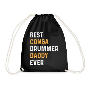 Daddy Conga Musicien - Meilleur batteur de Conga Daddy Ev - Sac de sport léger - noir - Devant