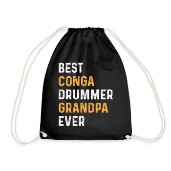 Grandpa Conga Musicien - Meilleur batteur de Conga Grandp - Sac de sport léger - noir - Devant