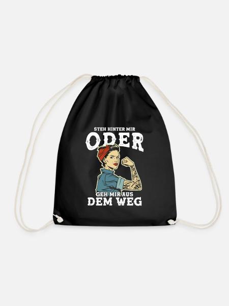 Steh Hinter Mir oder geh mir aus dem Weg - Turnbeutel - Schwarz