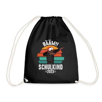Bääm Schulkind 2023 - Turnbeutel - Schwarz - Vorne