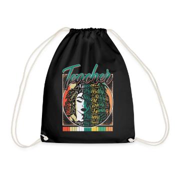 Chemise Black Lives Matter, professeur bouclé en désordre - Sac de sport léger - noir - Devant