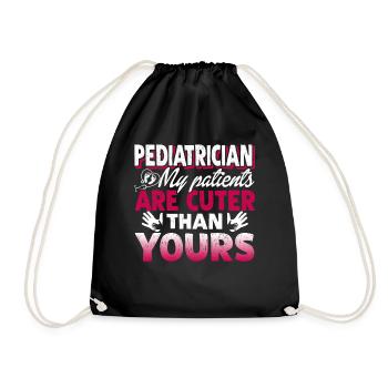 Pediatrician Pediatrician My Patients Are Cuter - Drawstring Bag - black - Front