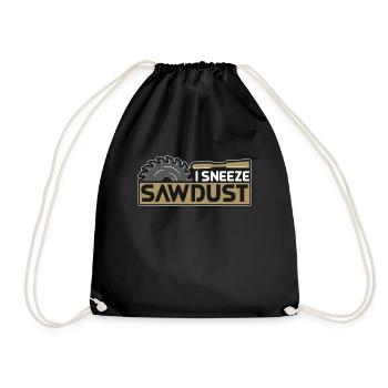 Carpenter I Sneeze Sawdust Woodworker Carpenters - Turnbeutel - Schwarz - Vorne