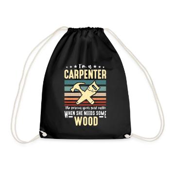Je suis un charpentier La personne Charpentier Menuisier - Sac de sport léger - noir - Devant