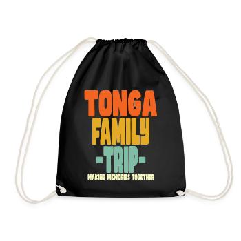 Tonga Family Trip Holidays - Drawstring Bag - black - Front