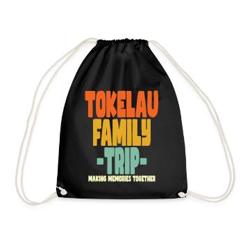 Tokelau Family Trip Urlaub - Turnbeutel - Schwarz - Vorne