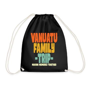 Vanuatu Family Trip Urlaub - Turnbeutel - Schwarz - Vorne
