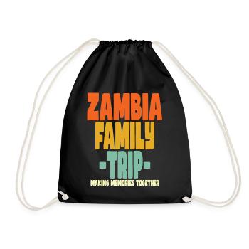 Vacances en famille en Zambie - Sac de sport léger - noir - Devant