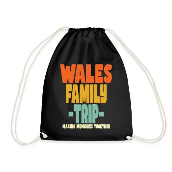 Wales Family Trip Holidays - Drawstring Bag - black - Front