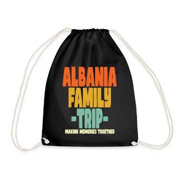 Vacances en famille en Albanie - Sac de sport léger - noir - Devant