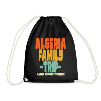 Algeria Family Trip Holidays - Drawstring Bag - black - Front