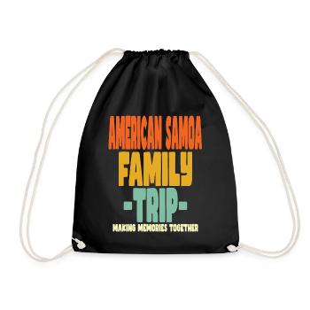 Vacances en famille aux Samoa américaines - Sac de sport léger - noir - Devant