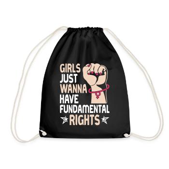 Les filles veulent juste avoir des droits fondamentaux - - Sac de sport léger - noir - Devant