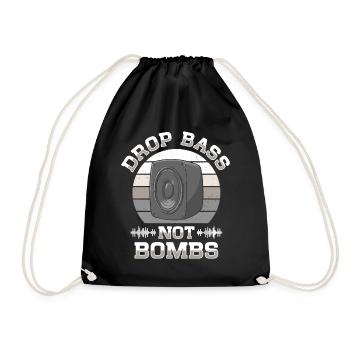 DJ Techno Music Disc Jockey House Party EDM Trance - Drawstring Bag - black - Front