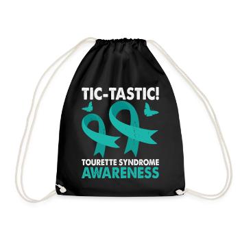 Mois de la sensibilisation au syndrome de Gilles de la Tourette Tic-tastic, - Sac de sport léger - noir - Devant