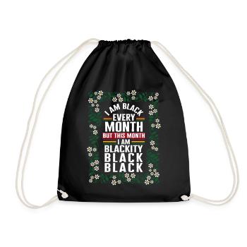 Black Lives Matter Shirt, je suis noir tous les mois - Sac de sport léger - noir - Devant