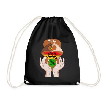 Black Lives Matter Shirt, It's The Black History - Drawstring Bag - black - Front