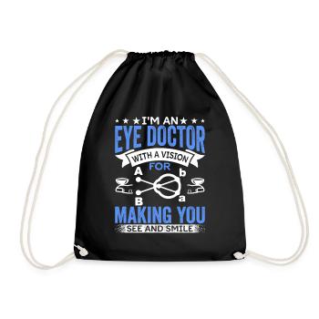 Ophthalmologist Ophthalmologist Optician - Drawstring Bag - black - Front