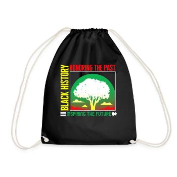Black Lives Matter Shirt, Black History Honoring - Drawstring Bag - black - Front