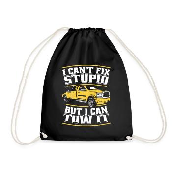 I Can't Fix Stupid But I Can Tow It Driver - Drawstring Bag - black - Front