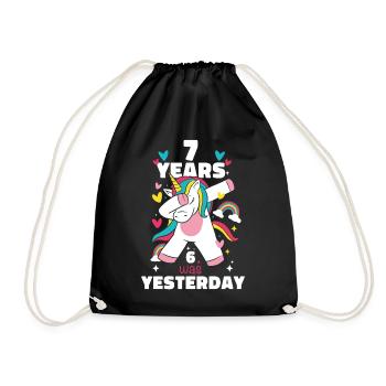 Cadeau 7 ans anniversaire garçon ou fille - Sac de sport léger - noir - Devant