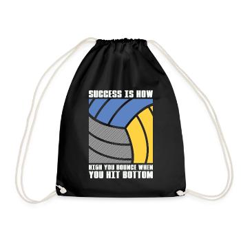 Beach Volleyball Success Is How High Beachball - Turnbeutel - Schwarz - Vorne