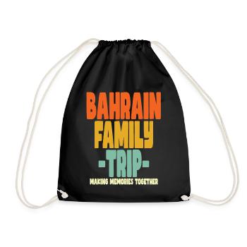 Bahrain Family Trip Holidays - Drawstring Bag - black - Front