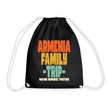 Armenia Family Trip Holidays - Drawstring Bag - black - Front