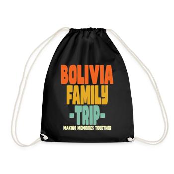 Bolivia Family Trip Holidays - Drawstring Bag - black - Front