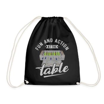Foosball Gift Fans Wuzler Foosball - Drawstring Bag - black - Front