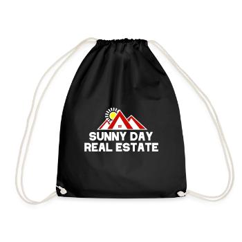 Sunny Day Real Estate Agent Realtor Funny - Drawstring Bag - black - Front