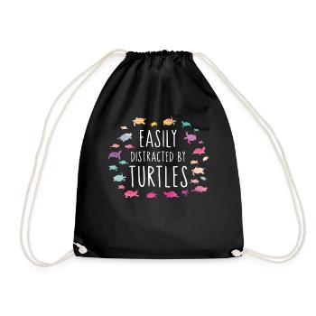 Sea Turtle Tortoise Easily - Turnbeutel - Schwarz - Vorne