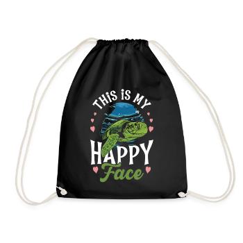 tortue de mer c’est mon - Sac de sport léger - noir - Devant