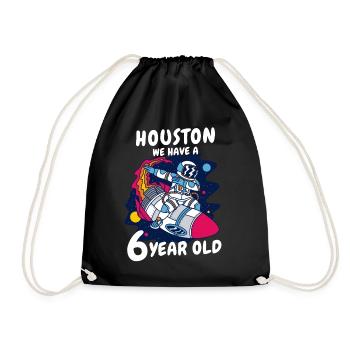 Cadeau 6 ans anniversaire garçon ou fille - Sac de sport léger - noir - Devant