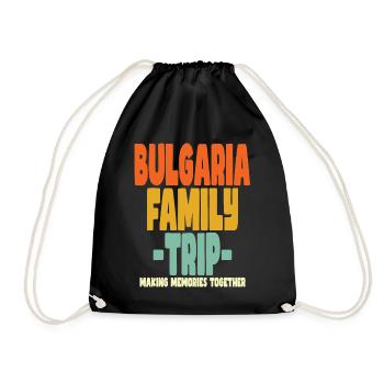 Bulgaria Family Trip Urlaub - Turnbeutel - Schwarz - Vorne