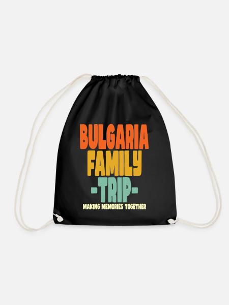 Bulgaria Family Trip Holidays - Drawstring Bag - black