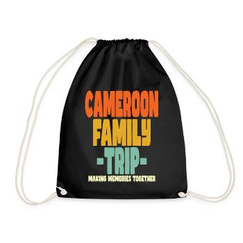 Cameroon Family Trip Urlaub - Turnbeutel - Schwarz - Vorne