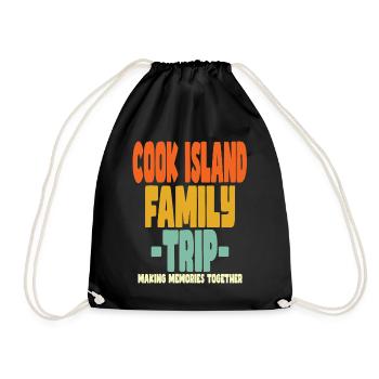 Cook Island Family Trip Holidays - Drawstring Bag - black - Front