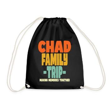 Chad Family Trip Vacations - Drawstring Bag - black - Front