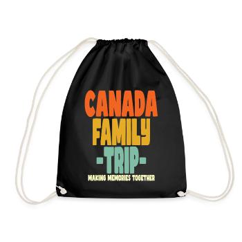 Canada Family Trip Vacations - Drawstring Bag - black - Front